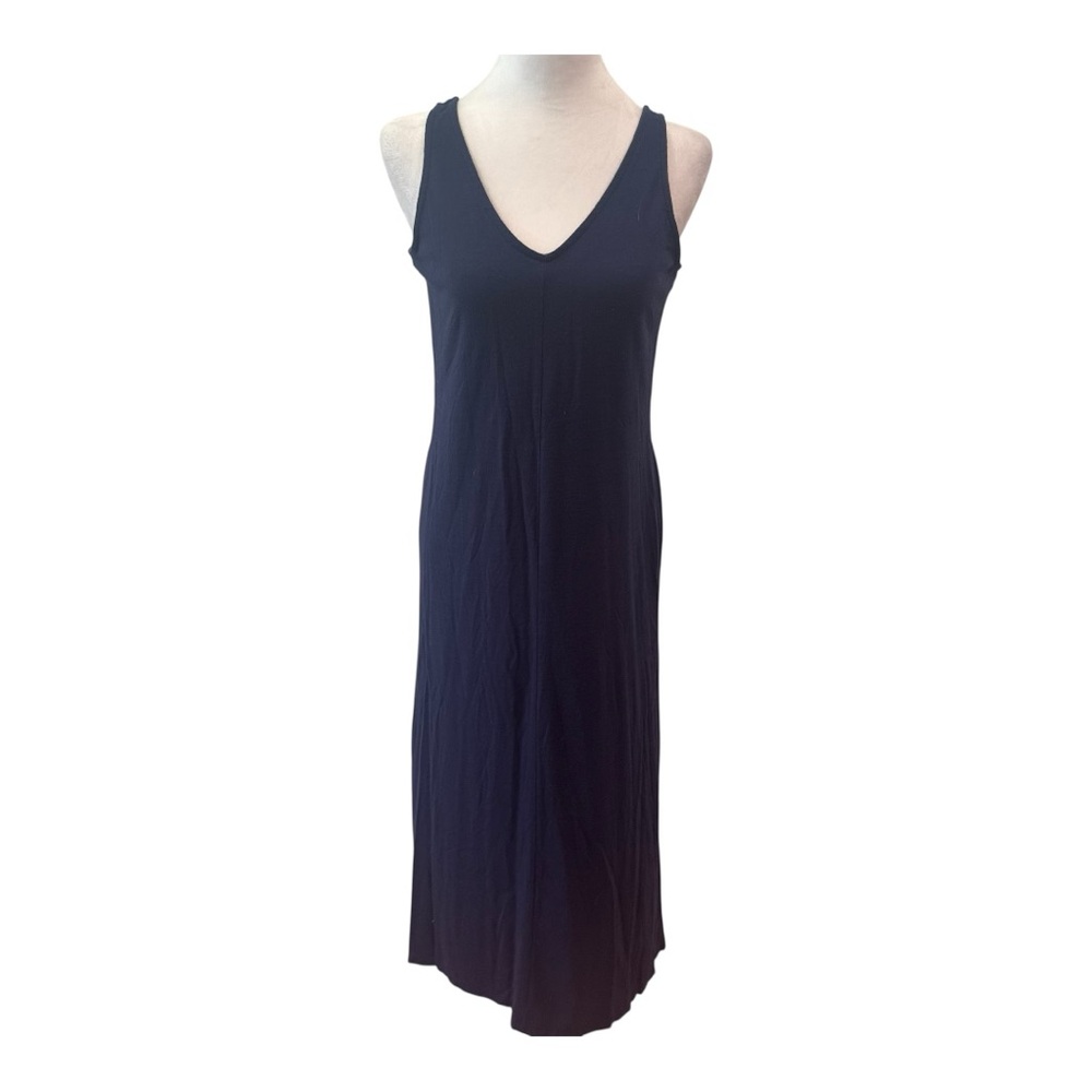 Old Navy Blue V-Neck Sleeveless Midi Sundress